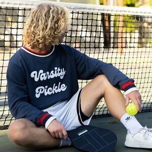 NWT Varsity Pickle Unisex Sweatshirt in Navy/White in size XS